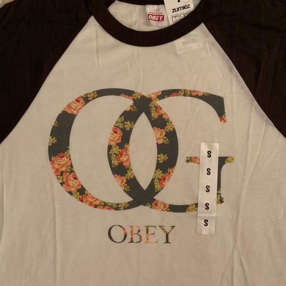 NWT Obey baseball style t-shirt, Small - Picture 3 of 4
